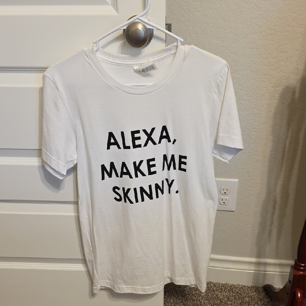 White Graphic Tee with Fun Text - Picture 6 of 9